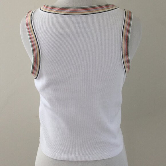 Madewell "The Pride Brightside" Crop Ribbed Tank Top s - Picture 7 of 11
